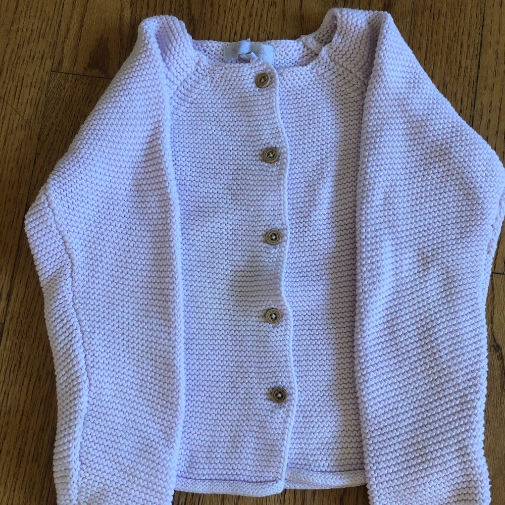 French cardigan with wooden buttons!